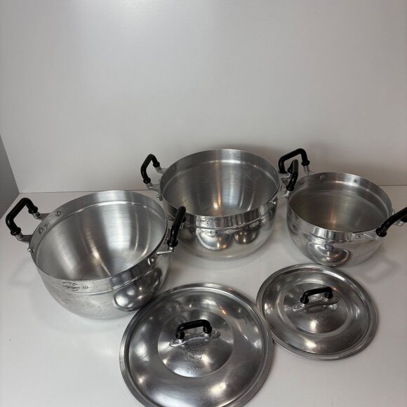 VTGDiamond Brand & Golden Cup Aluminum Thai Steamer Replacement Bowls Lids - Picture 2 of 11